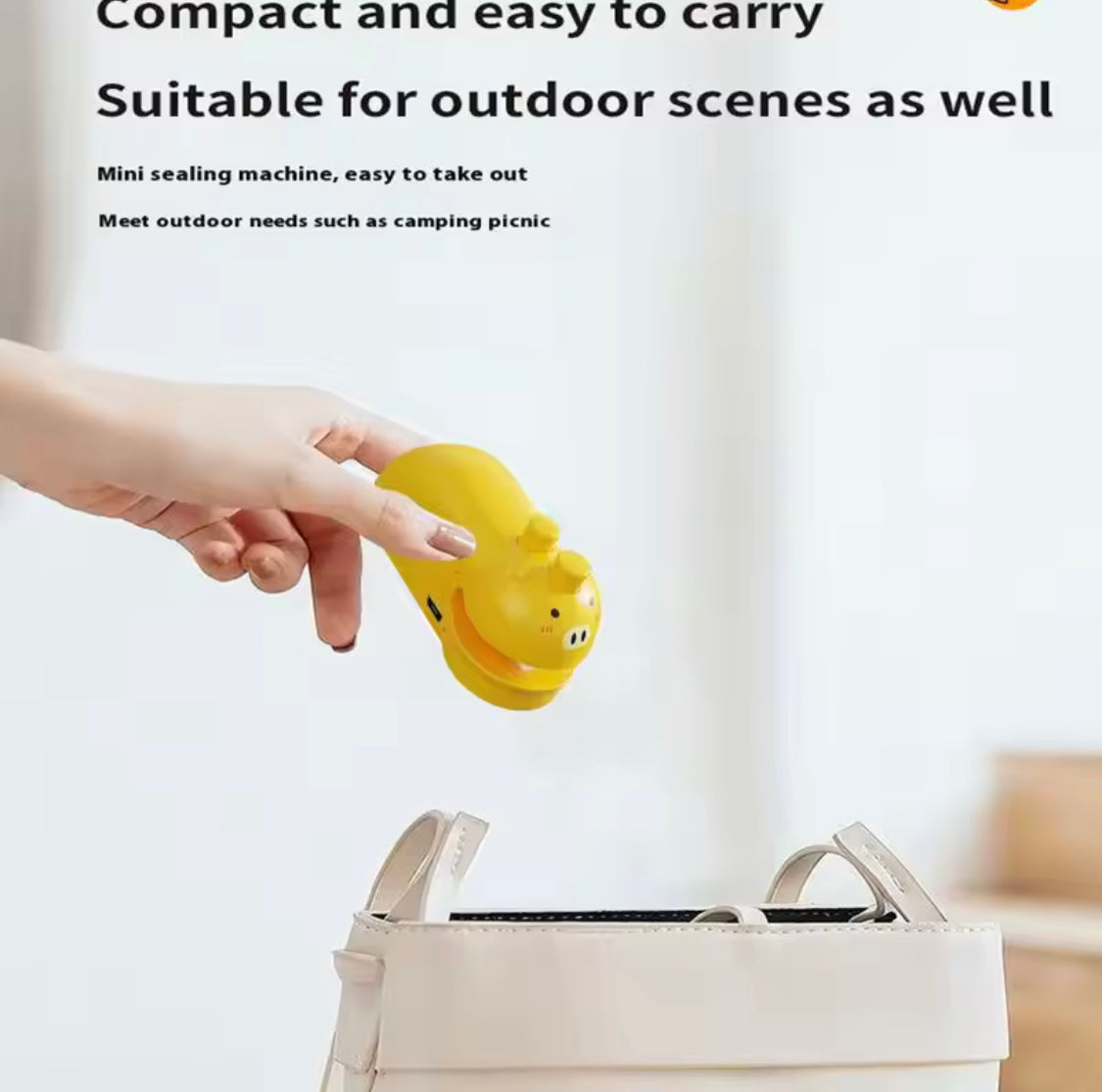 Magnetic Rechargeable Sealing Machine, Portable Airtight Bag Sealer, Handheld Plastic Bag Heat Sealer, Mini Bag Sealer With Built In Cutter Magnetic Rechargeable Sealing Machine, Portable Airtight Bag Sealer, Handheld Plastic Bag Heat Sealer, Mini Bag Sealer With Built In Cutter